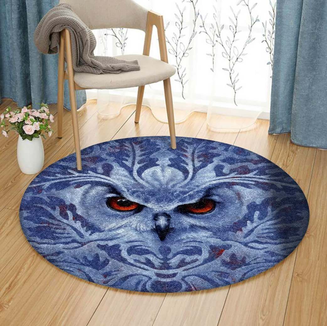 Owl Round Rug Carpet Bedroom Livingroom Home Decor