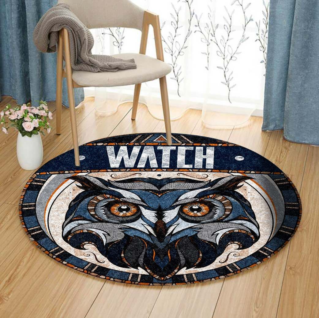 Owl Round Rug Carpet Bedroom Livingroom Home Decor