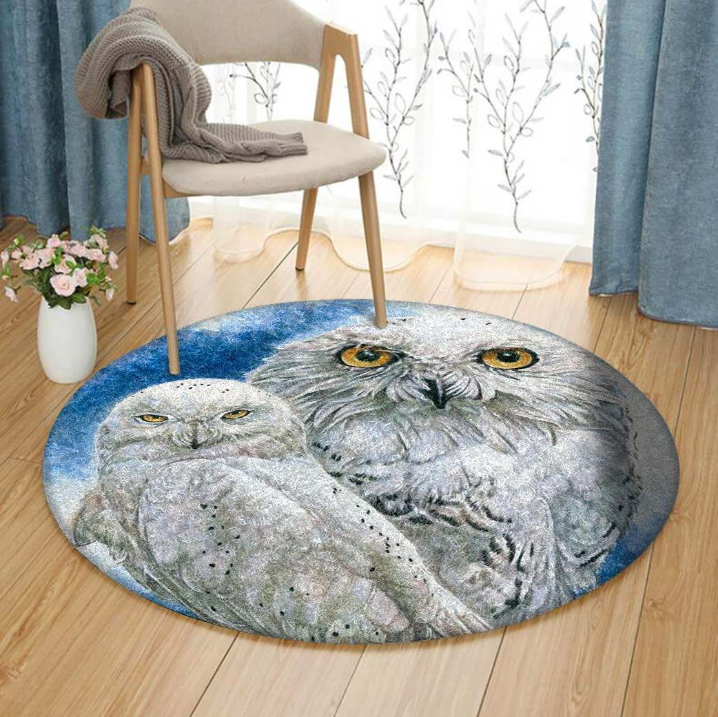 Owl Round Rug Carpet Bedroom Livingroom Home Decor