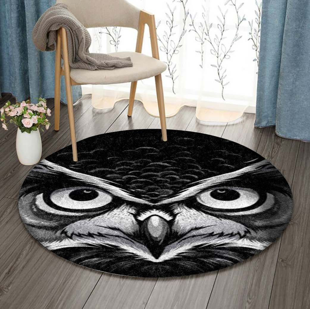 Owl Round Rug Carpet Bedroom Livingroom Home Decor