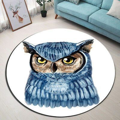 Owl Round Rug Carpet Bedroom Livingroom Home Decor