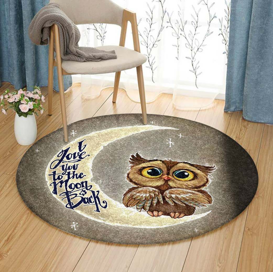 Owl Round Rug Carpet Bedroom Livingroom Home Decor