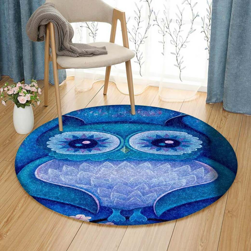 Owl Round Rug Carpet Bedroom Livingroom Home Decor