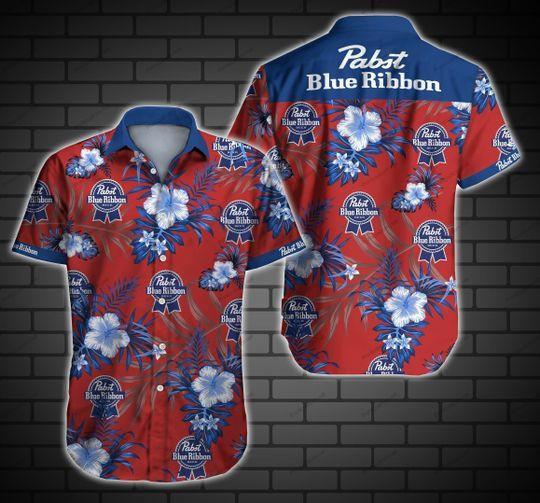 Pabst Blue Ribbon V Hawaiian Shirt
