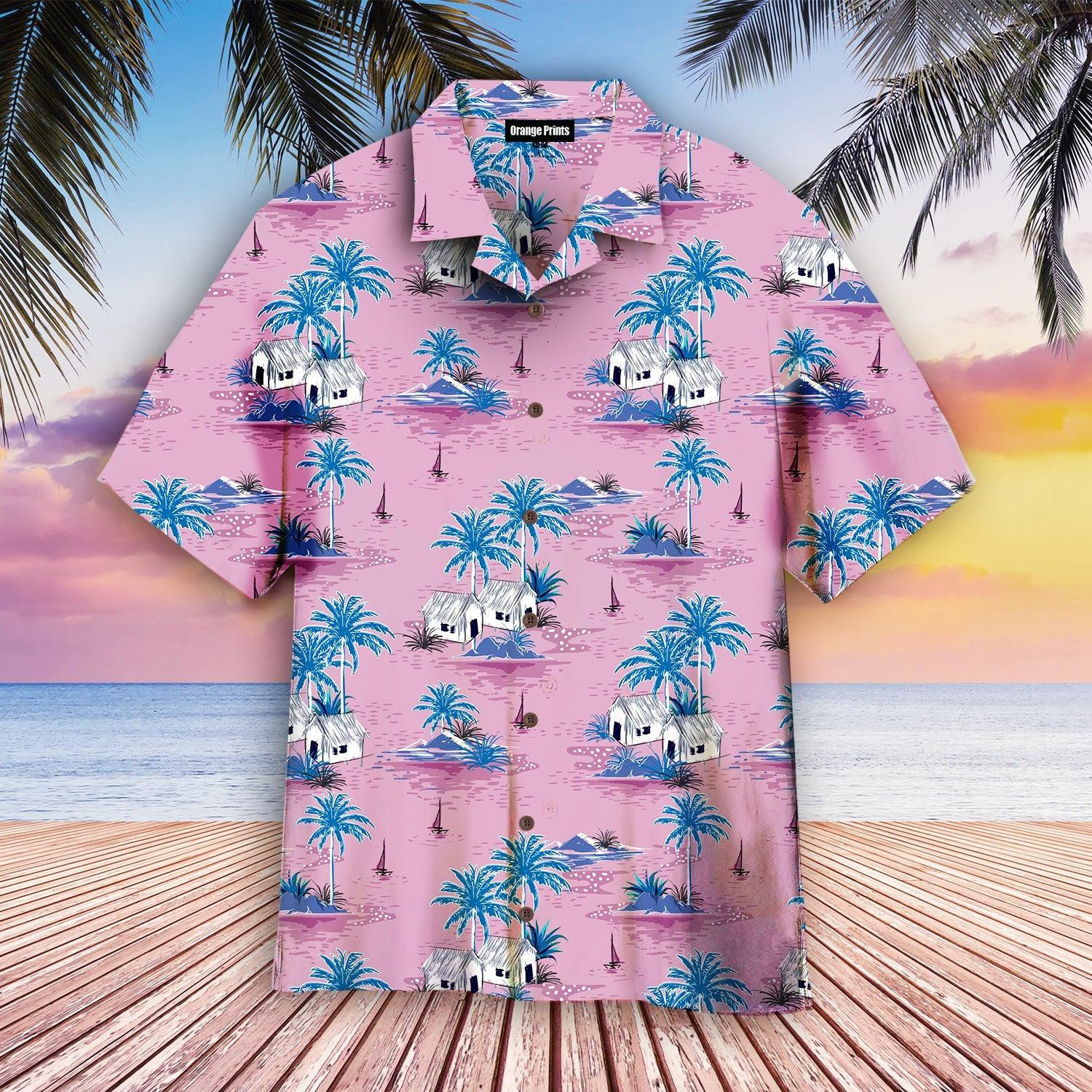 Palm Tree Beach Summer Hawaiian Shirt