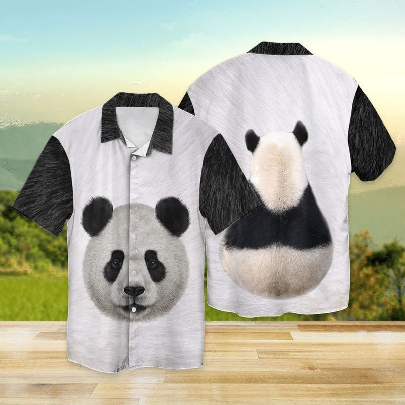 Panda Face Hawaiian Shirt