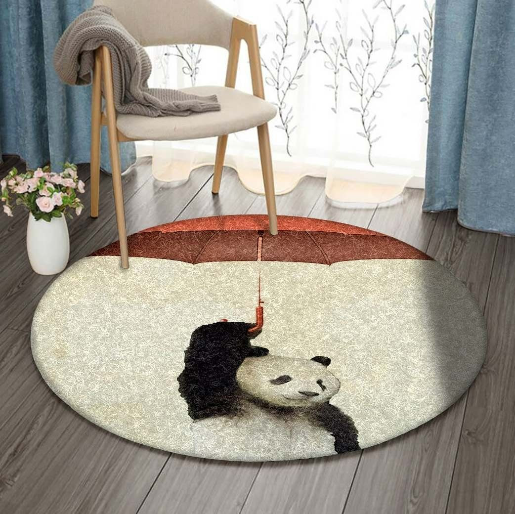 Panda Round Rug Carpet Bedroom Livingroom Home Decor