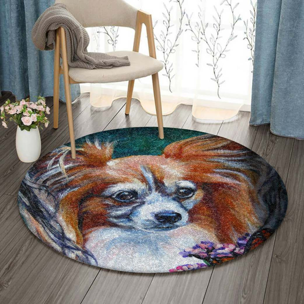 Papillon Round Rug Carpet Bedroom Livingroom Home Decor