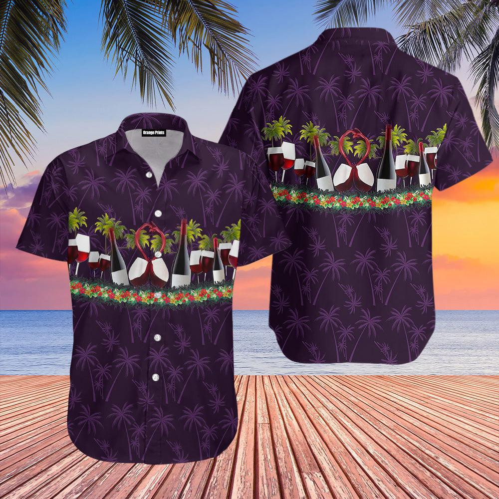Paradise Red Wine Hawaiian Shirt