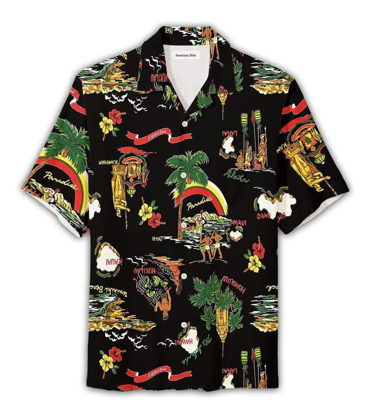 Paradise Wakiki Life of Hawaii Aloha Hawaiian Shirt