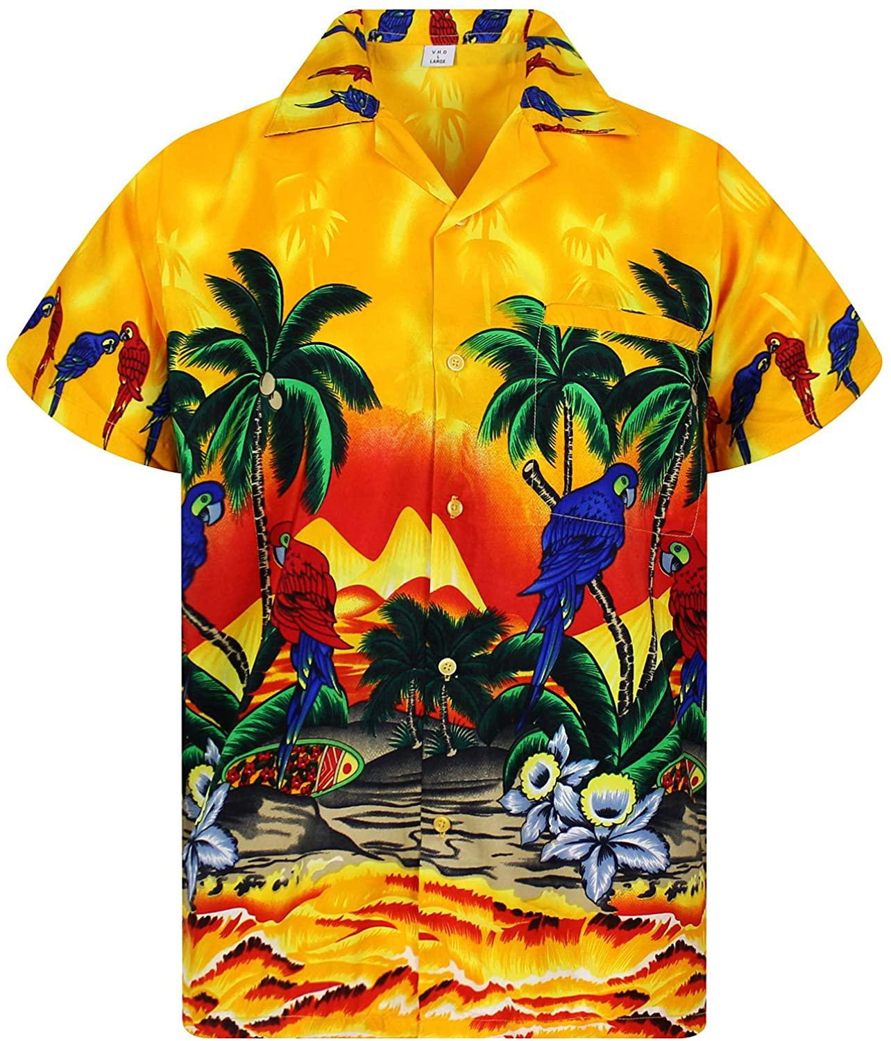 Parrot Flowers Hawaiian Shirt