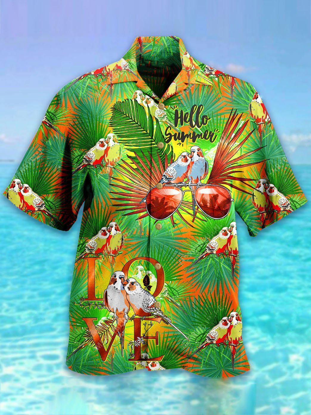 Parrot Hello Summer Hawaiian Shirt