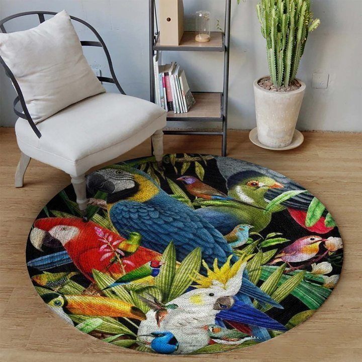 Parrot Lovely Round Rug Carpet Bedroom Livingroom Home Decor