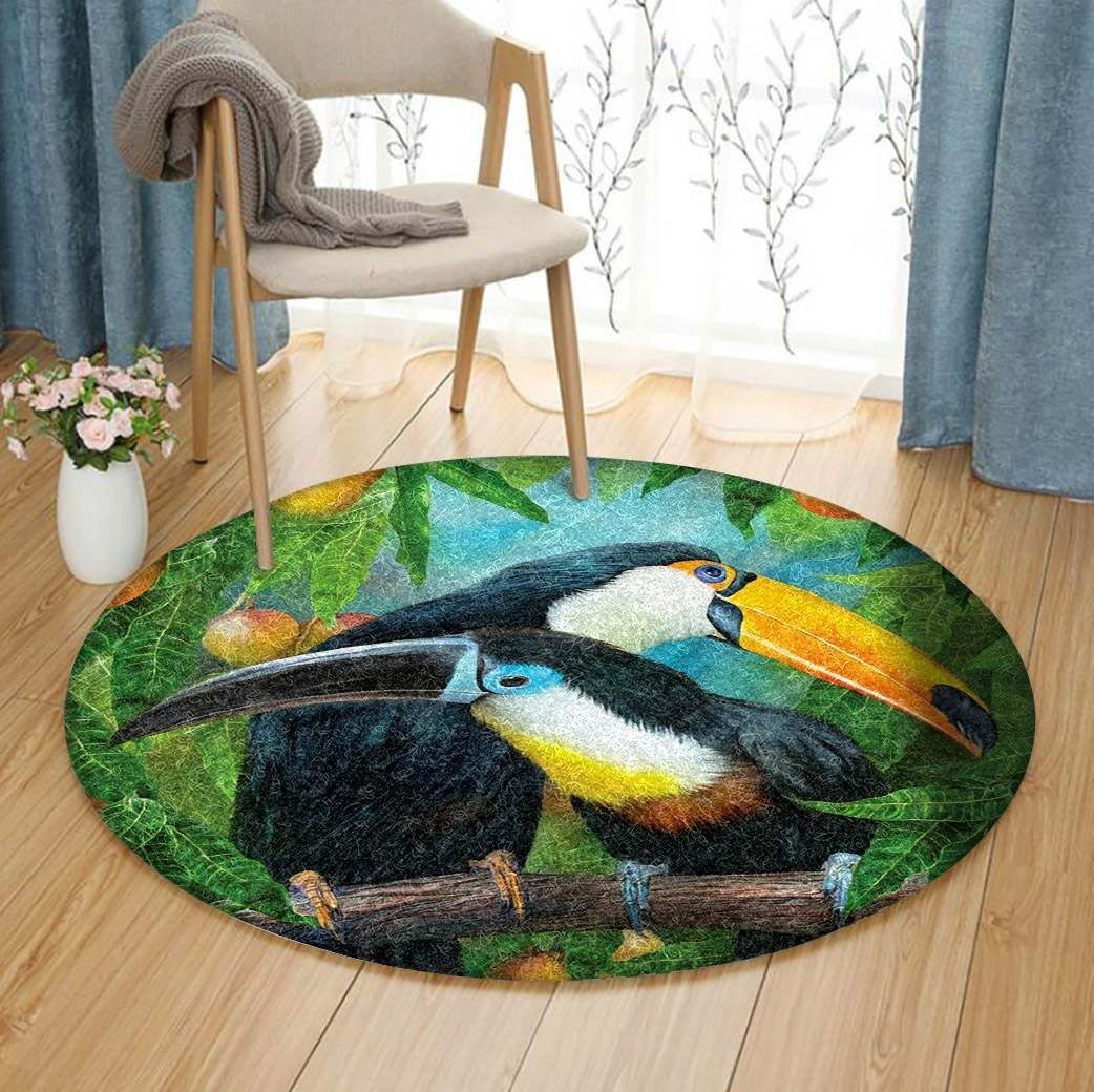 Parrot Round Rug Carpet Bedroom Livingroom Home Decor