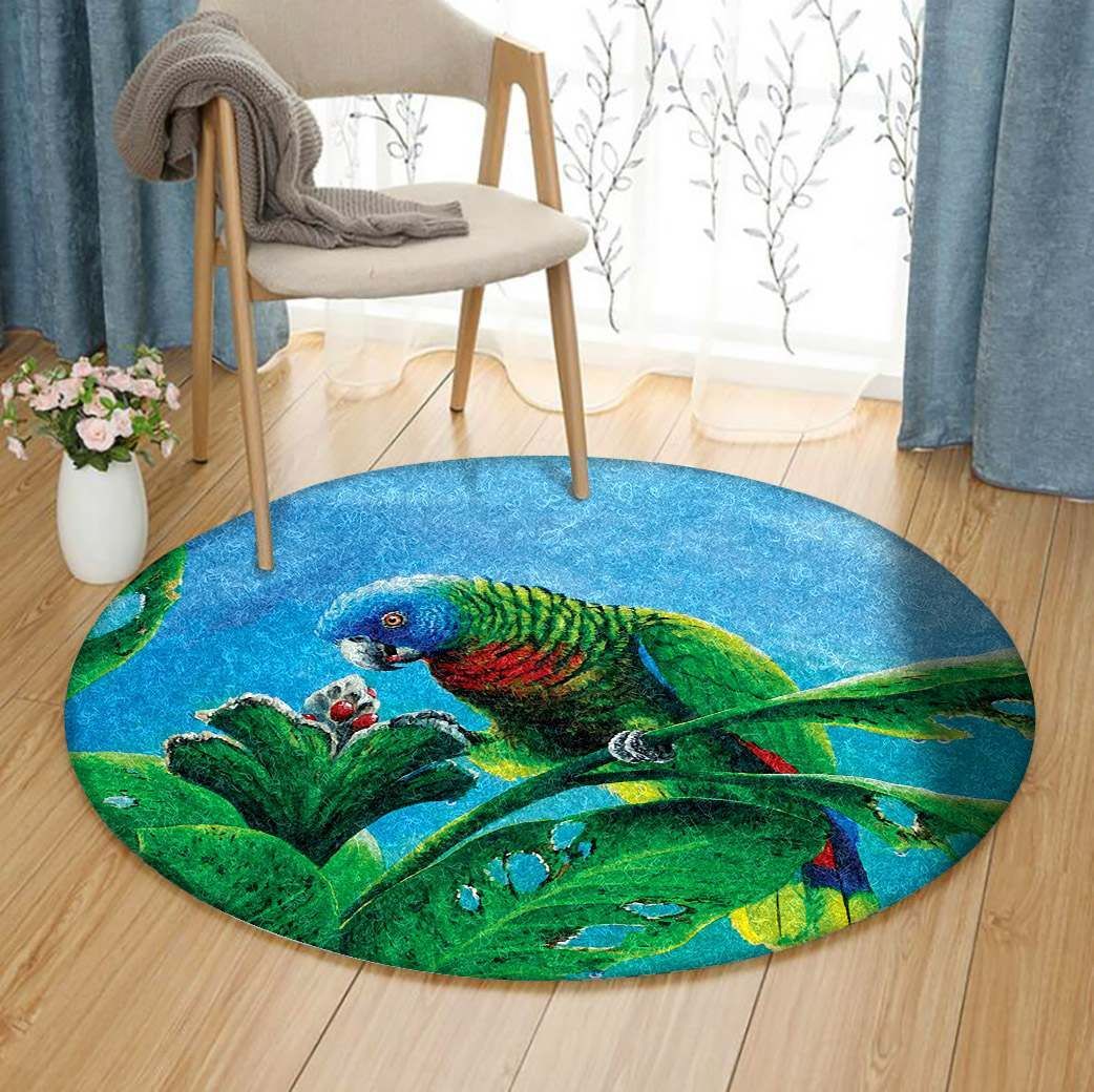 Parrot Round Rug Carpet Bedroom Livingroom Home Decor