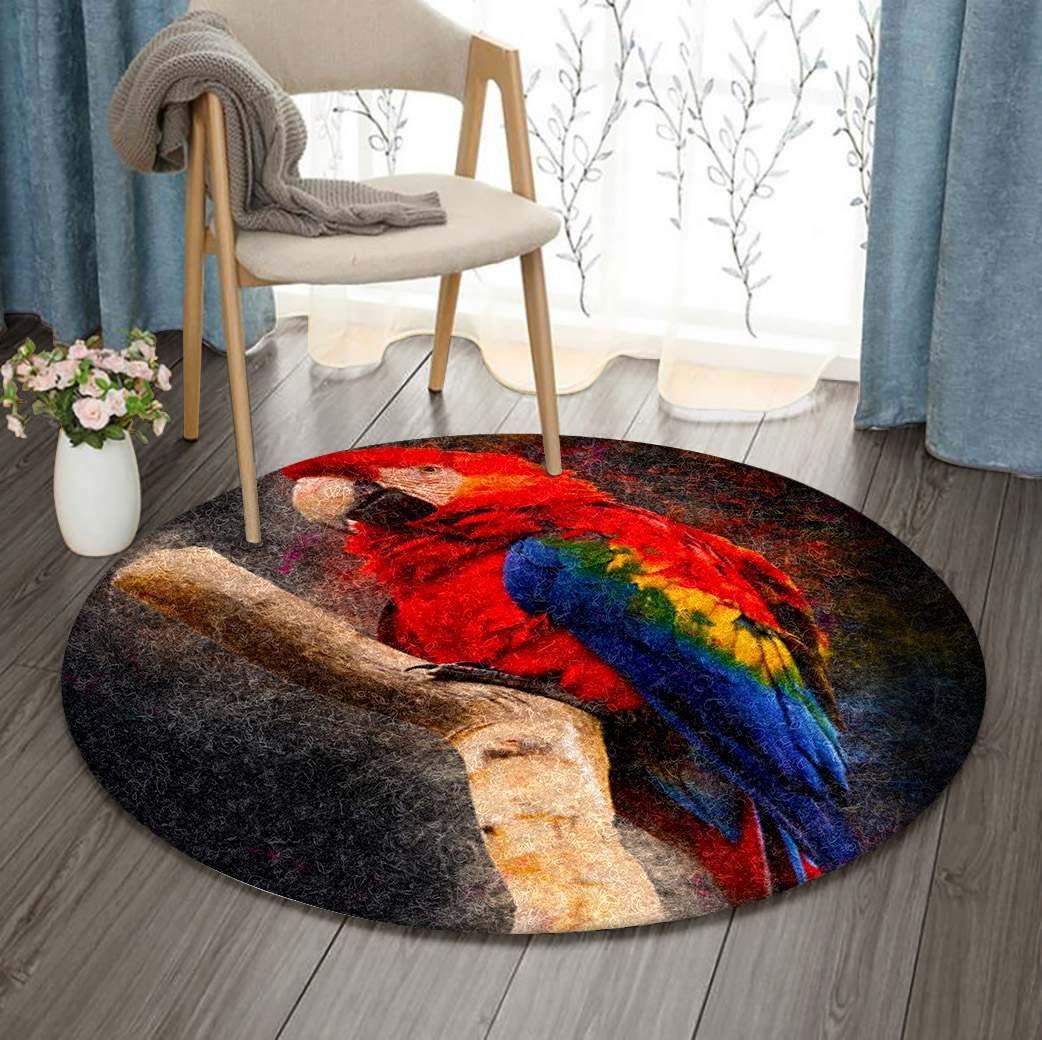 Parrot Round Rug Carpet Bedroom Livingroom Home Decor