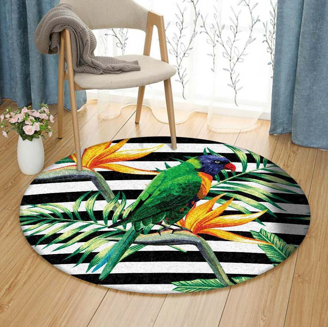 Parrot Round Rug Carpet Bedroom Livingroom Home Decor