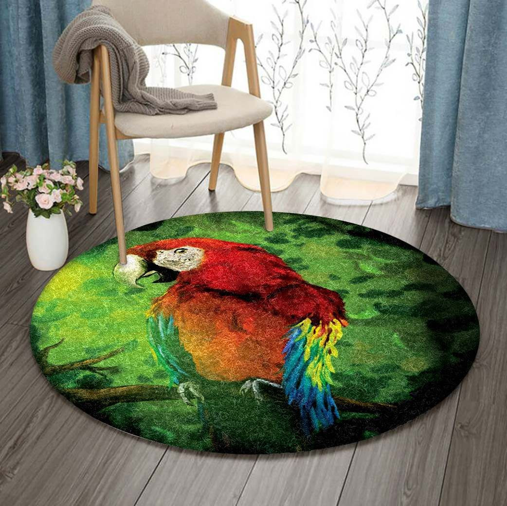 Parrot Round Rug Carpet Bedroom Livingroom Home Decor