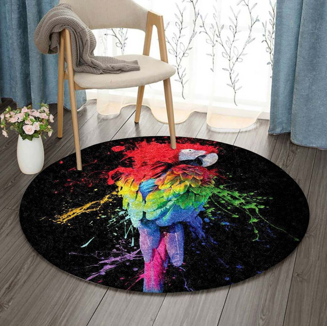 Parrot Round Rug Carpet Bedroom Livingroom Home Decor