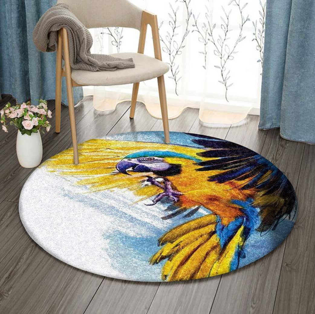 Parrot Round Rug Carpet Bedroom Livingroom Home Decor