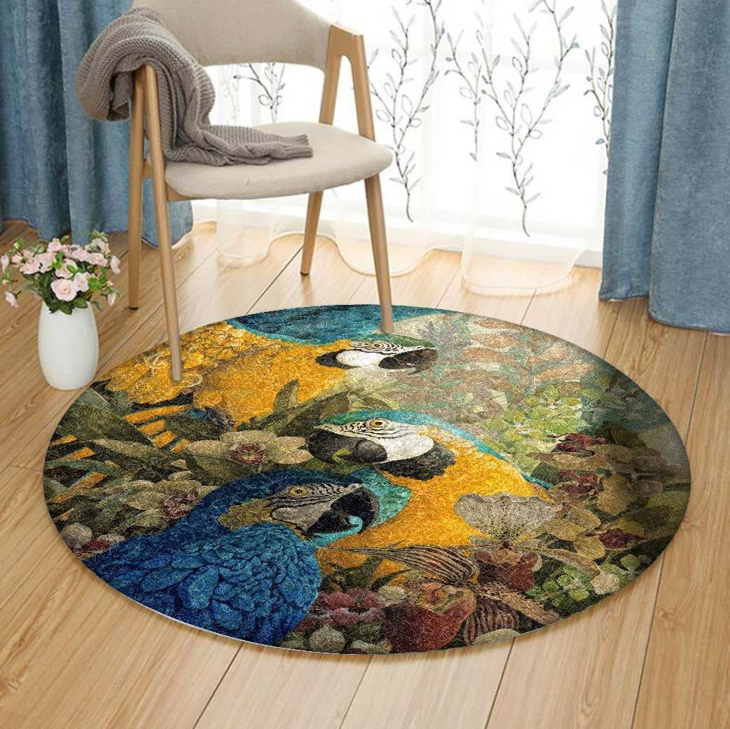 Parrot Round Rug Carpet Bedroom Livingroom Home Decor