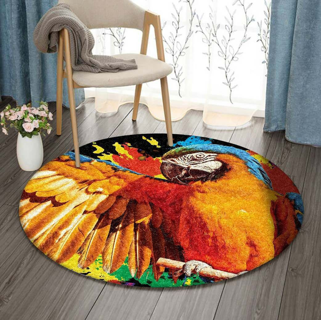 Parrot Round Rug Carpet Bedroom Livingroom Home Decor