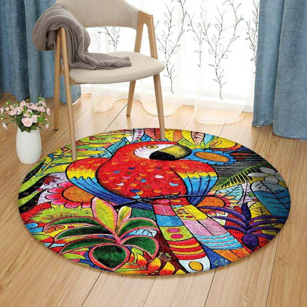 Parrot Toucan Round Rug Carpet Bedroom Livingroom Home Decor