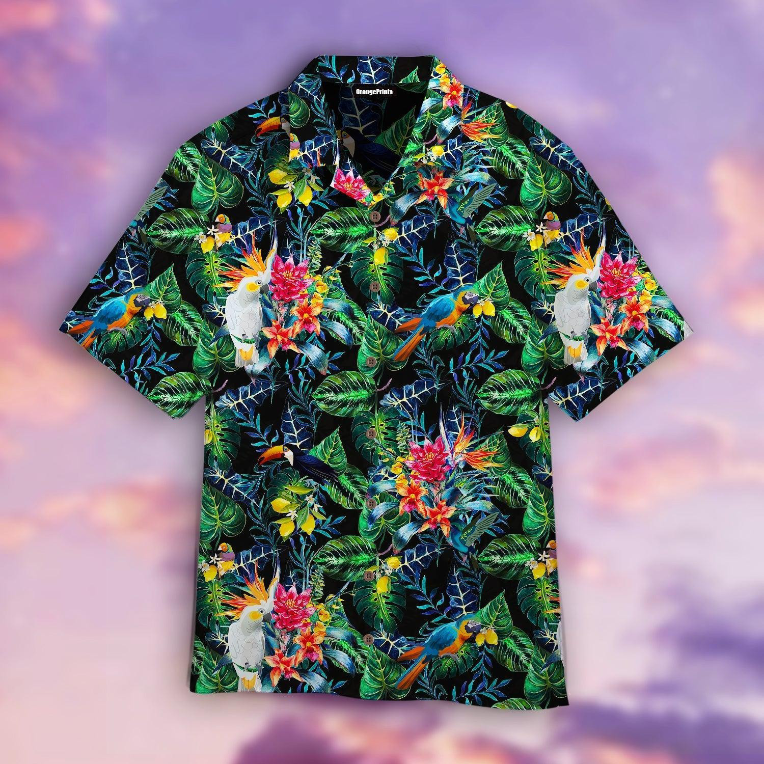 Parrot Tropical Aloha Hawaiian Shirt