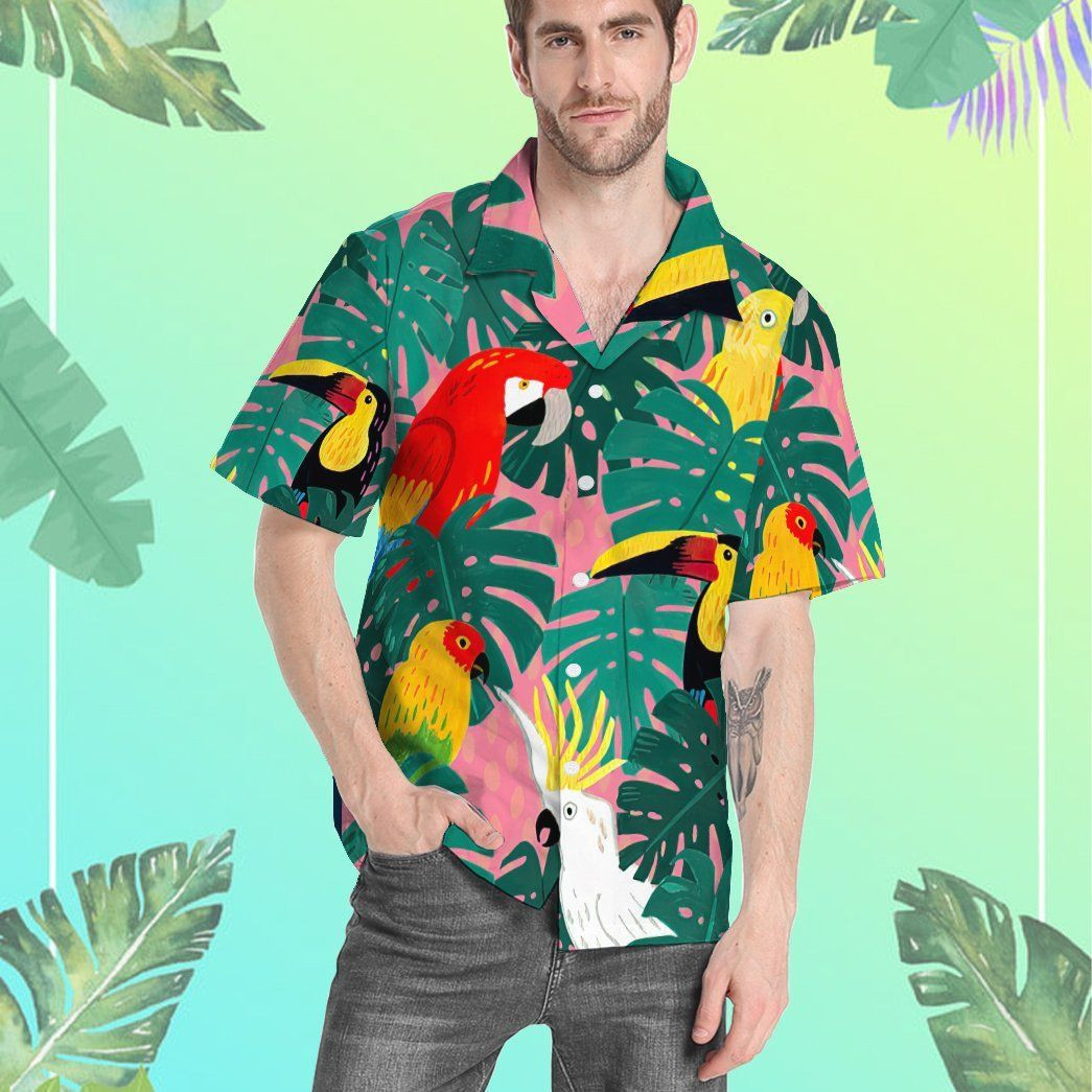 Parrot Tropical Hawaiian Shirt