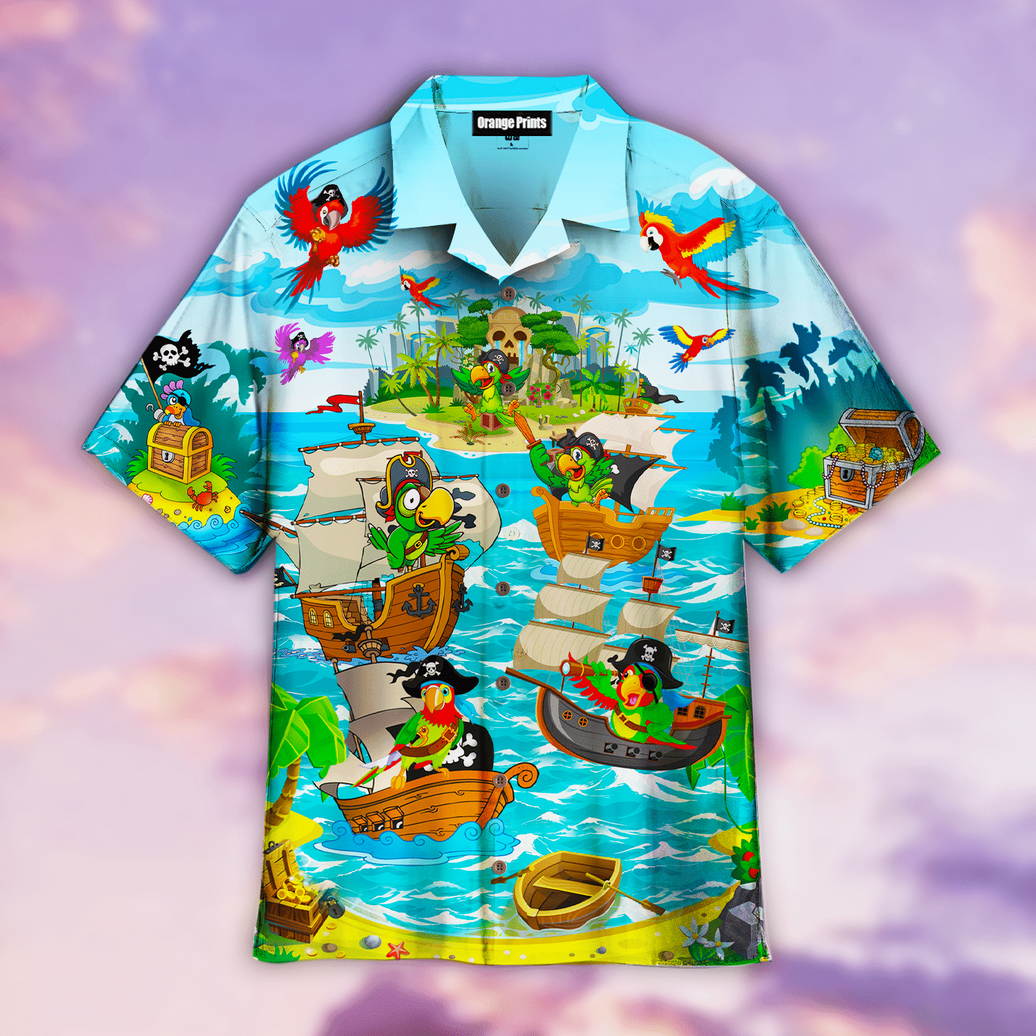 Parrots Its A Pirate Life For Me Hawaiian Shirt