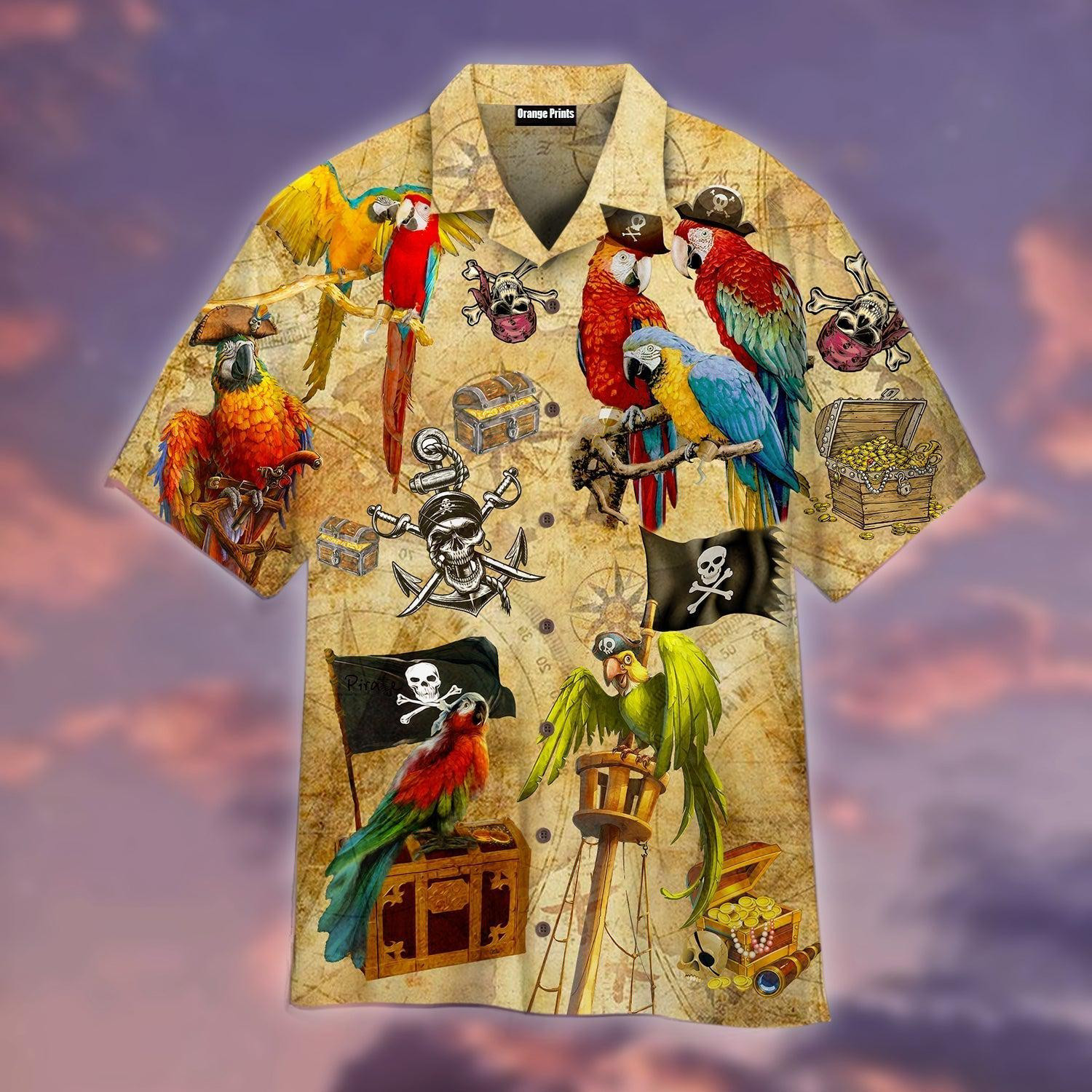 Parrots Pirates King Hawaiian Shirt