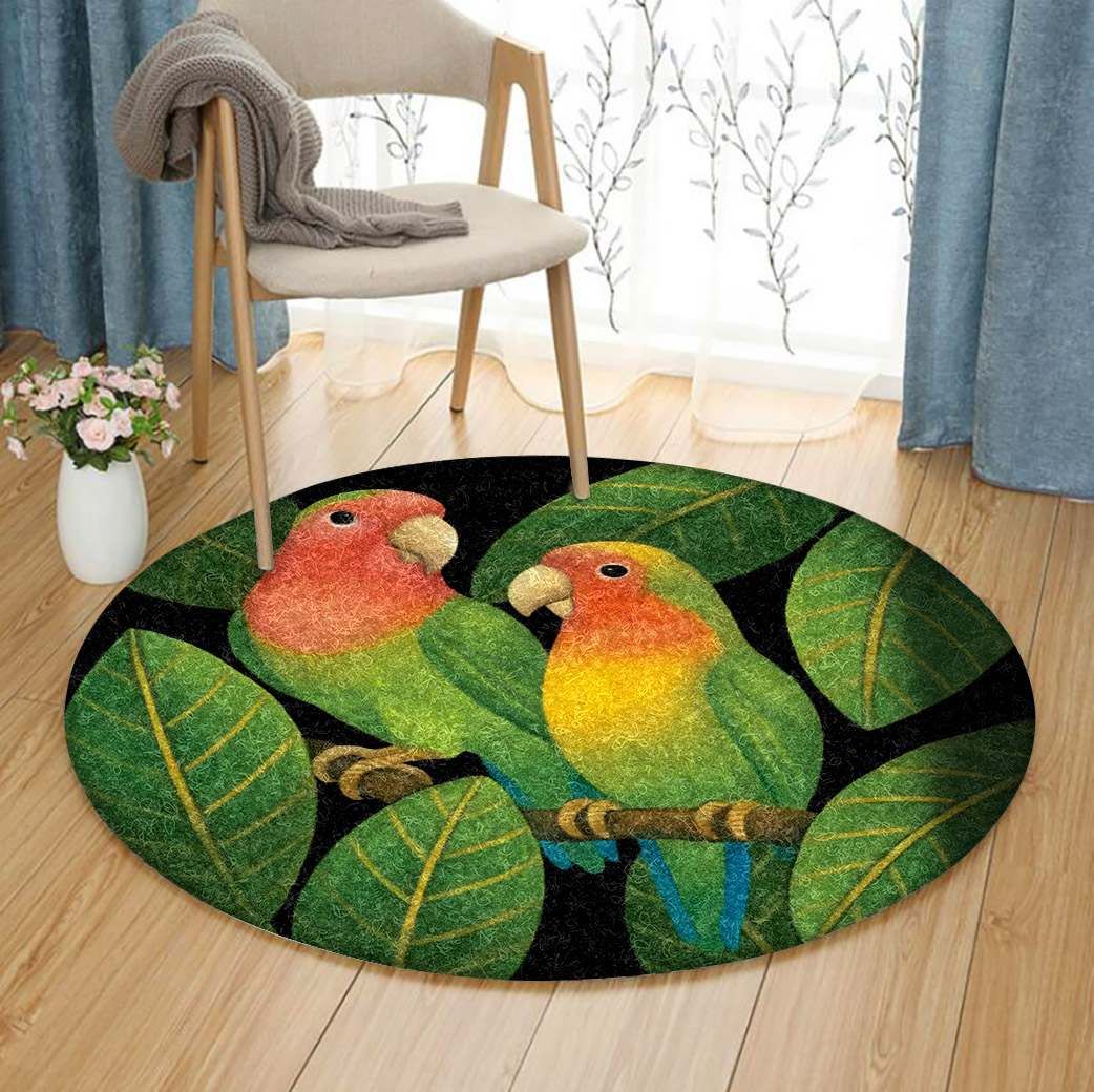Parrots Round Rug Carpet Bedroom Livingroom Home Decor