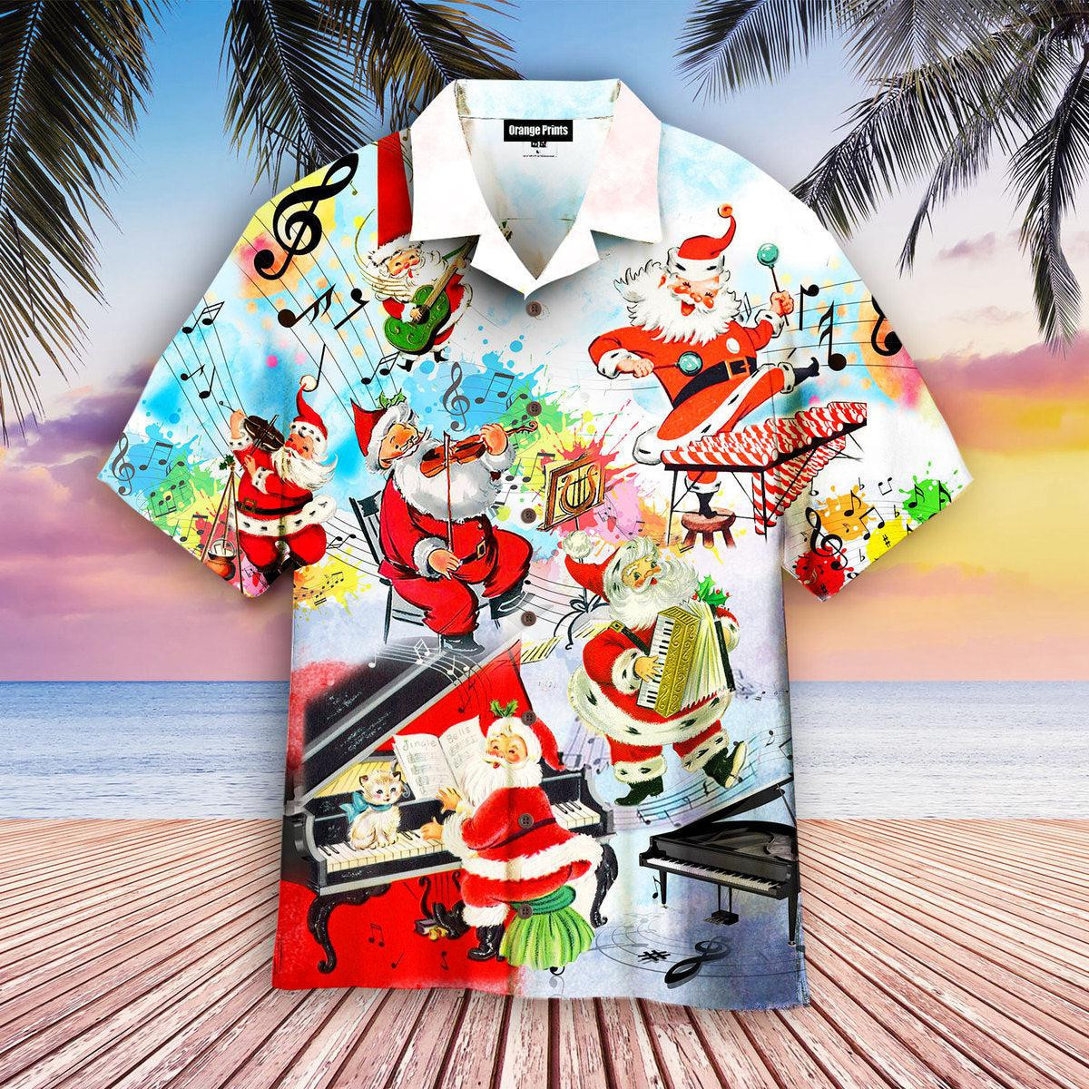 Party Music On Christmas Hawaiian Shirt