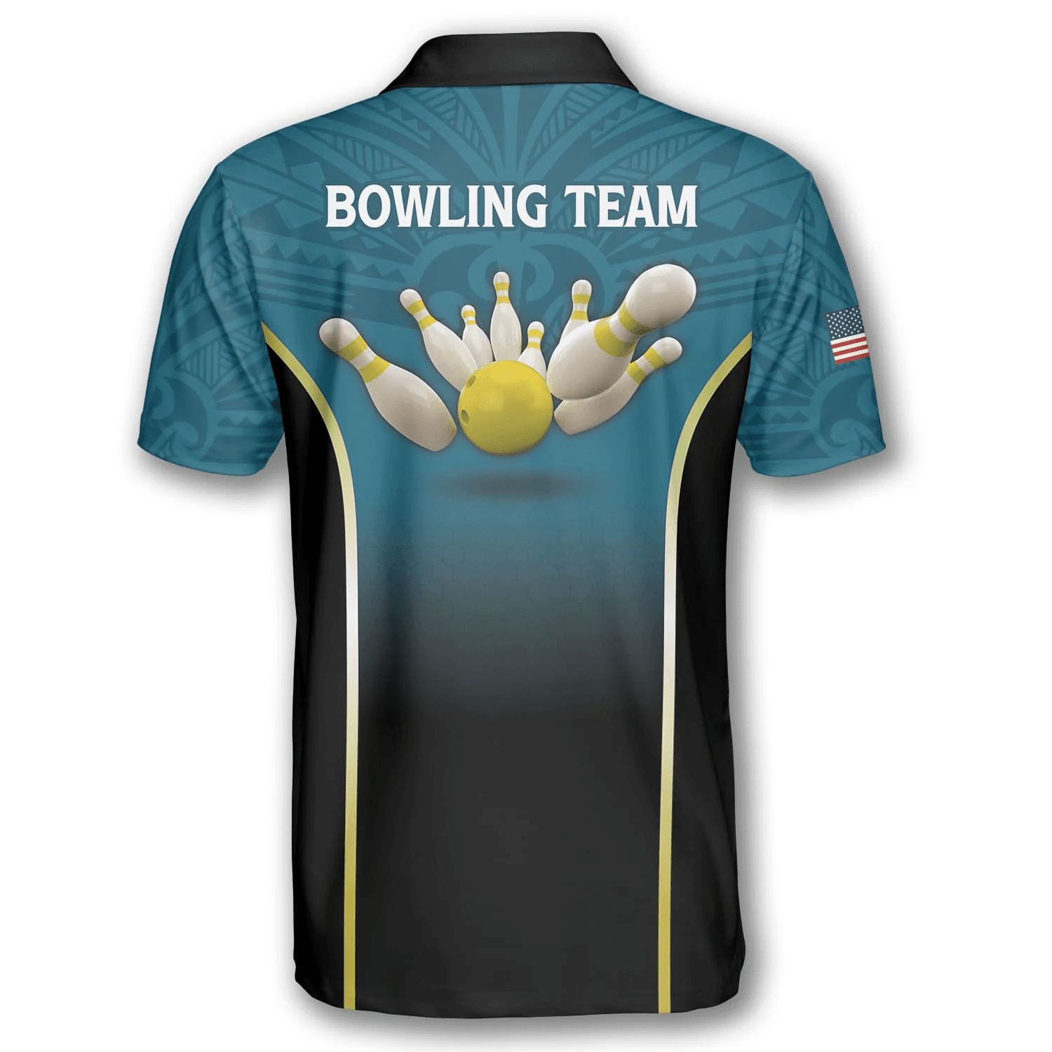 Passionate Tribal Personalized Bowling Polo Shirts For Men, Men's Bowling Polo Shirt, Bowling team Polo Shirt for Sport Team - Image 3
