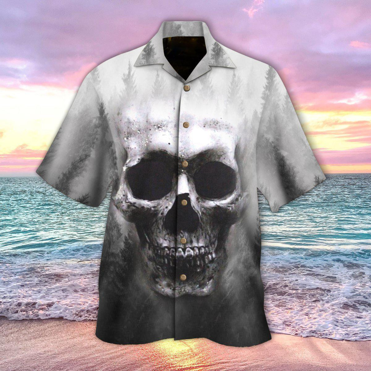 Patchy Skull Hawaiian Shirt