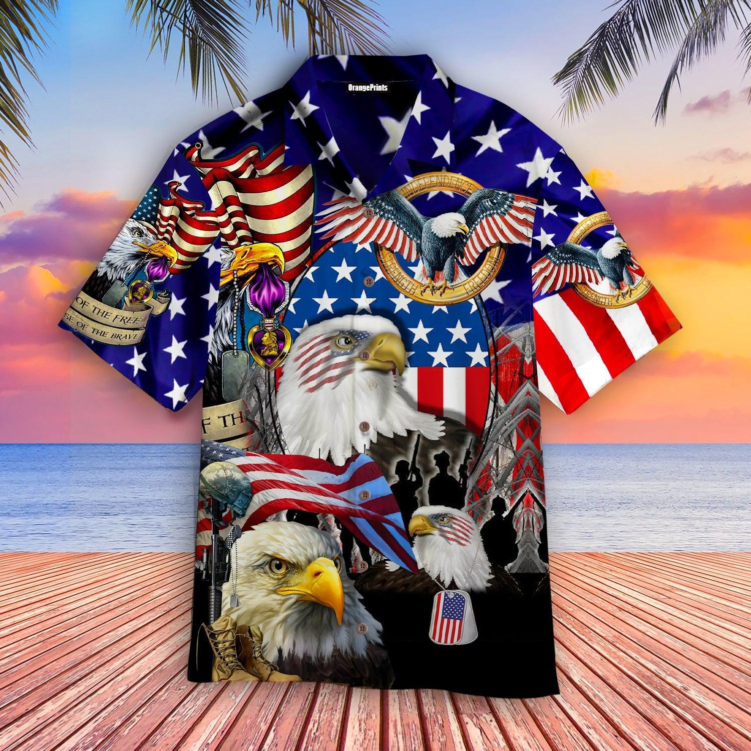 Patriotic Eagle Hawaiian Shirt
