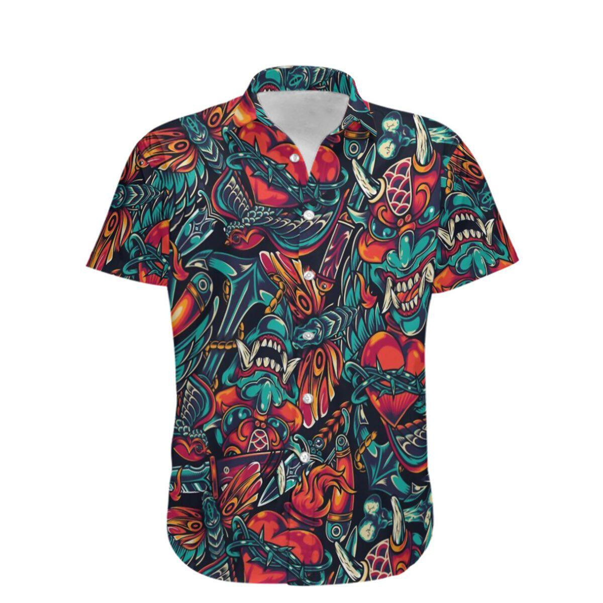 Pattern Flower Love Hawaiian Shirt
