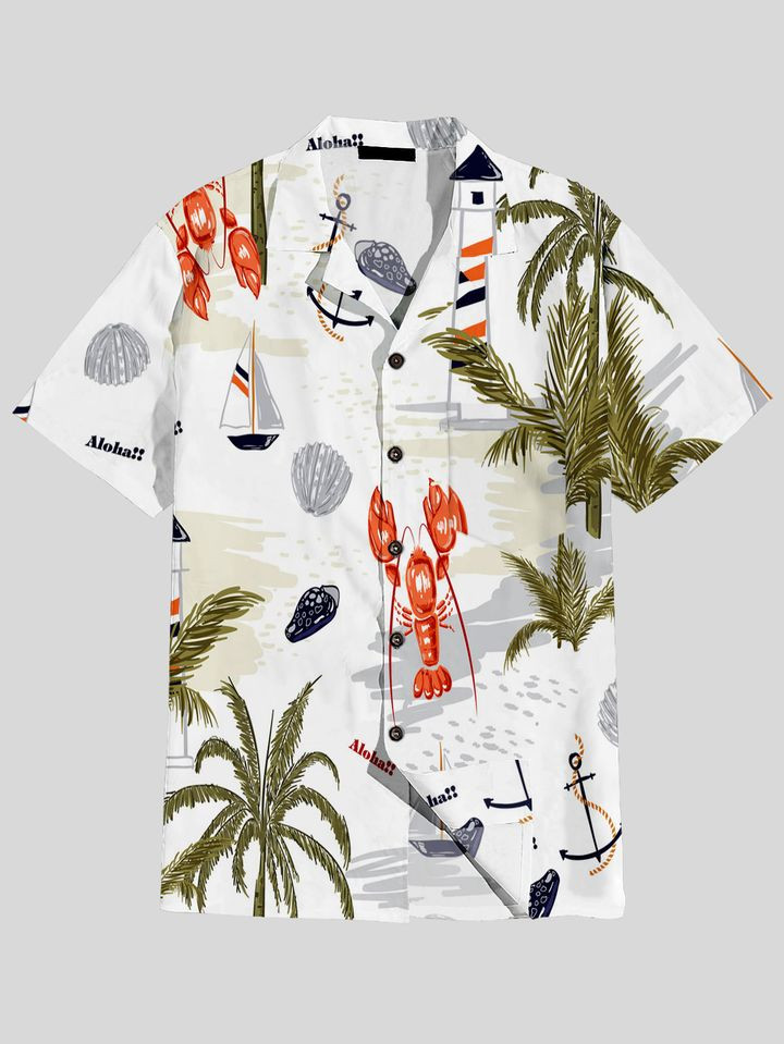 Pattern Summer Tropical Island Colorful Aloha Hawaiian Shirt