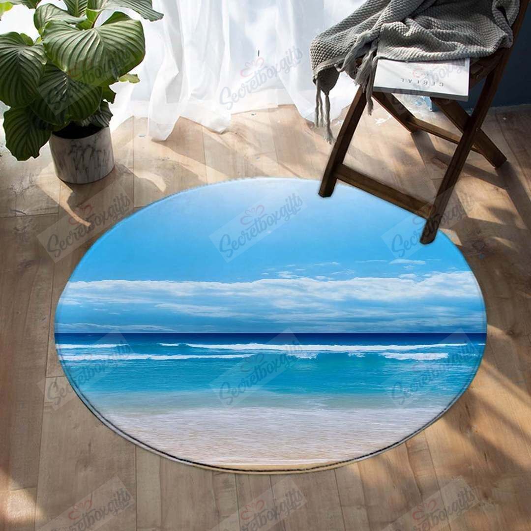 Peace of the Beach Round Rug Carpet Bedroom Livingroom Home Decor