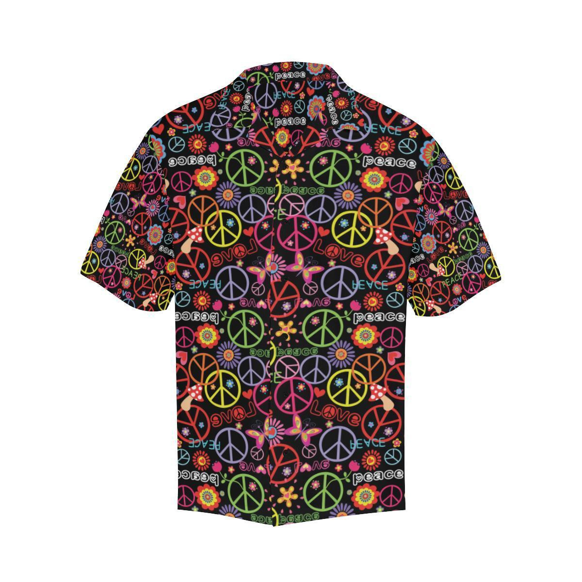 Peace Sign Colorful Hawaiian Shirt