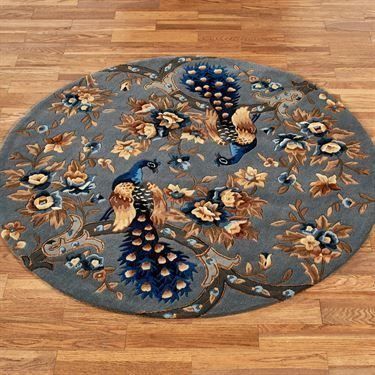 Peacock Round Rug Carpet Bedroom Livingroom Home Decor