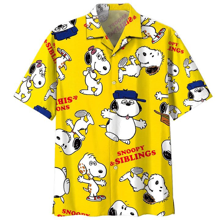 Peanuts Snoopy Siblings Print Hawaiian Shirt