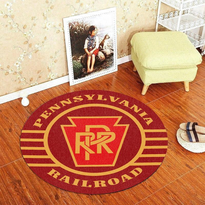 Pennsylvania Railroad Round Rug Carpet Bedroom Livingroom Home Decor