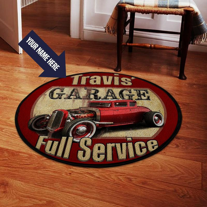 Personalize Vintage Custom Car Round Rug Carpet Bedroom Livingroom Home Decor