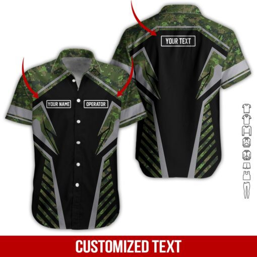 Personalized Name Camo Personalized Hawaiian Shirt