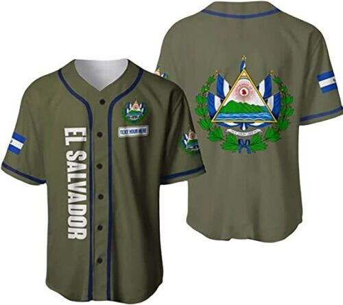 Personalized Name El Salvador Proud Aop Baseball Jersey