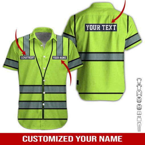 Personalized Name Green Personalized Hawaiian Shirt