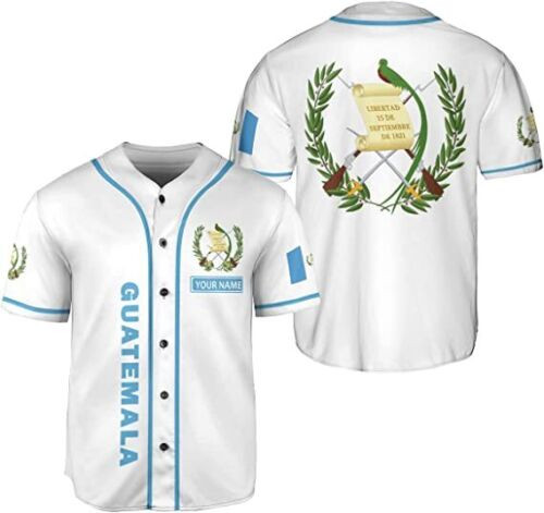 Personalized Name Guatemala Baseball Jersey Shirt Guatemala Camisas Guatemalan