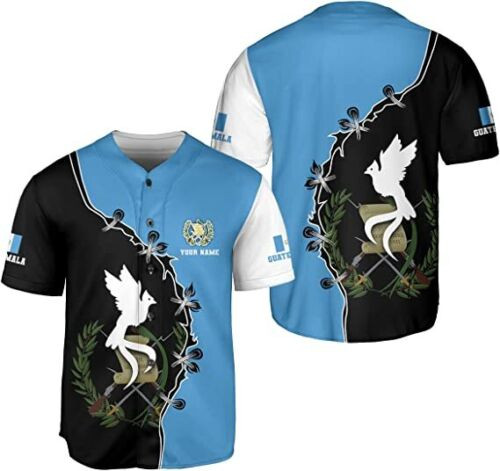 Personalized Name Guatemala Baseball Jersey Shirt Guatemalan Pride 3d Shirts