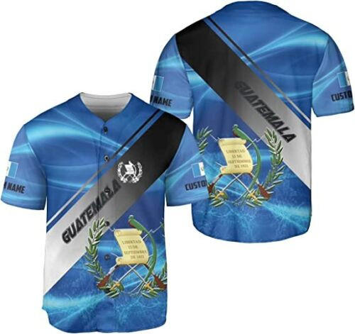 Personalized Name Guatemala Baseball Jersey Shirt Guatemalan Pride 3d Shirts Gif